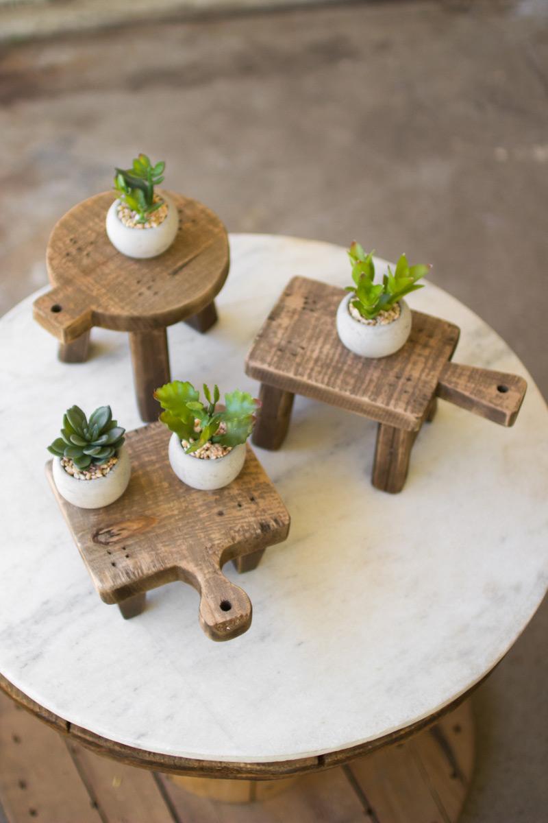 Recycled Wood, Cutting Board Risers – One Each Design