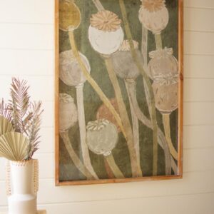 Poppy Print Under Glass, Green
