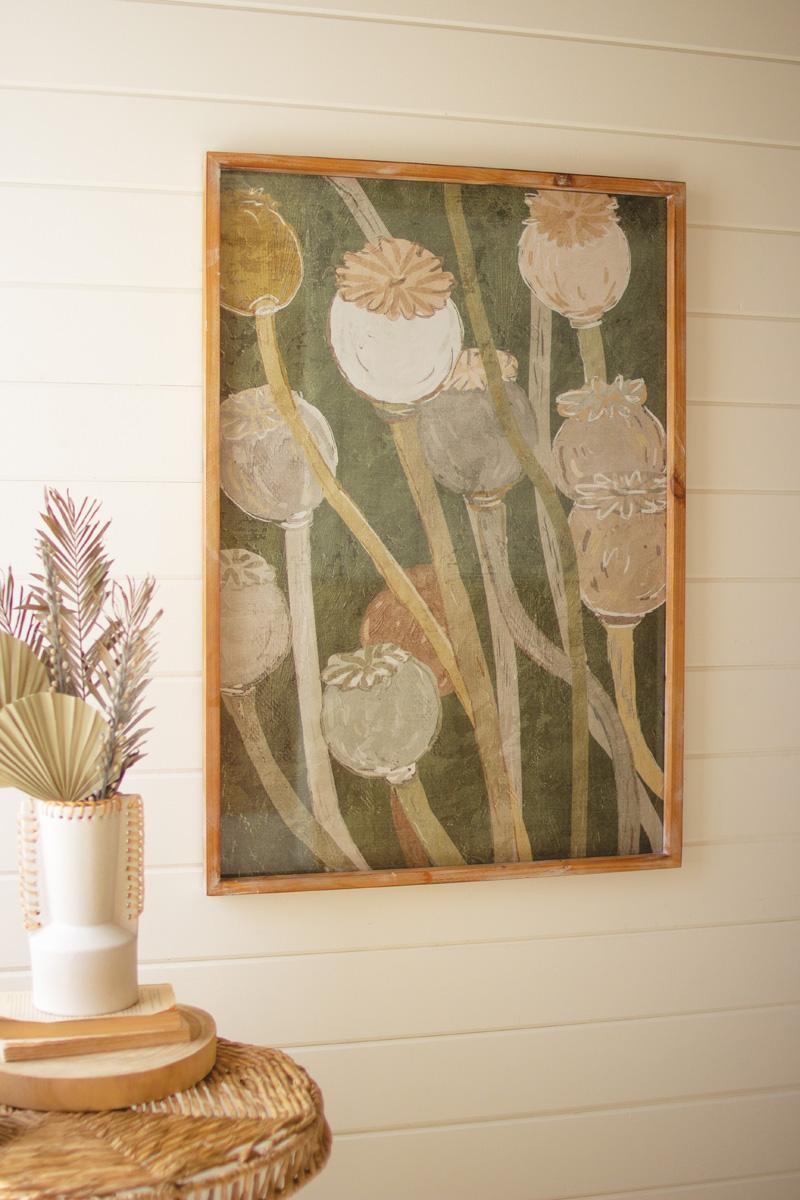 Poppy Print Under Glass, Green