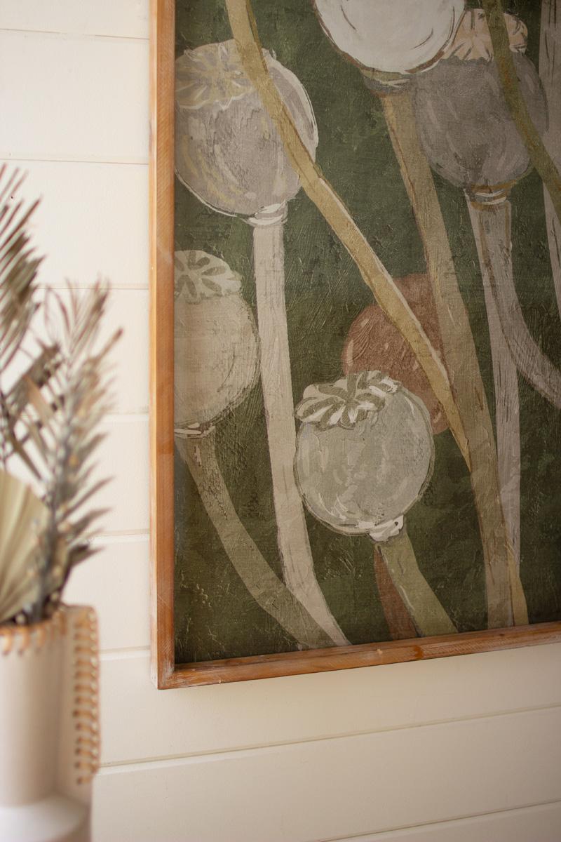 Poppy Print Under Glass, Green