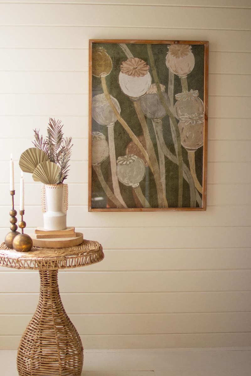 Poppy Print Under Glass, Green