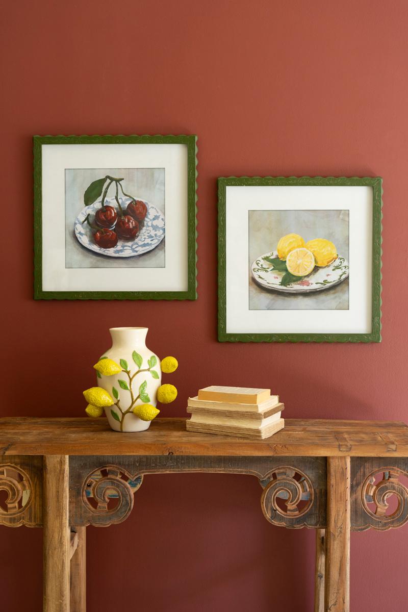 Framed Fruit Prints Under Glass