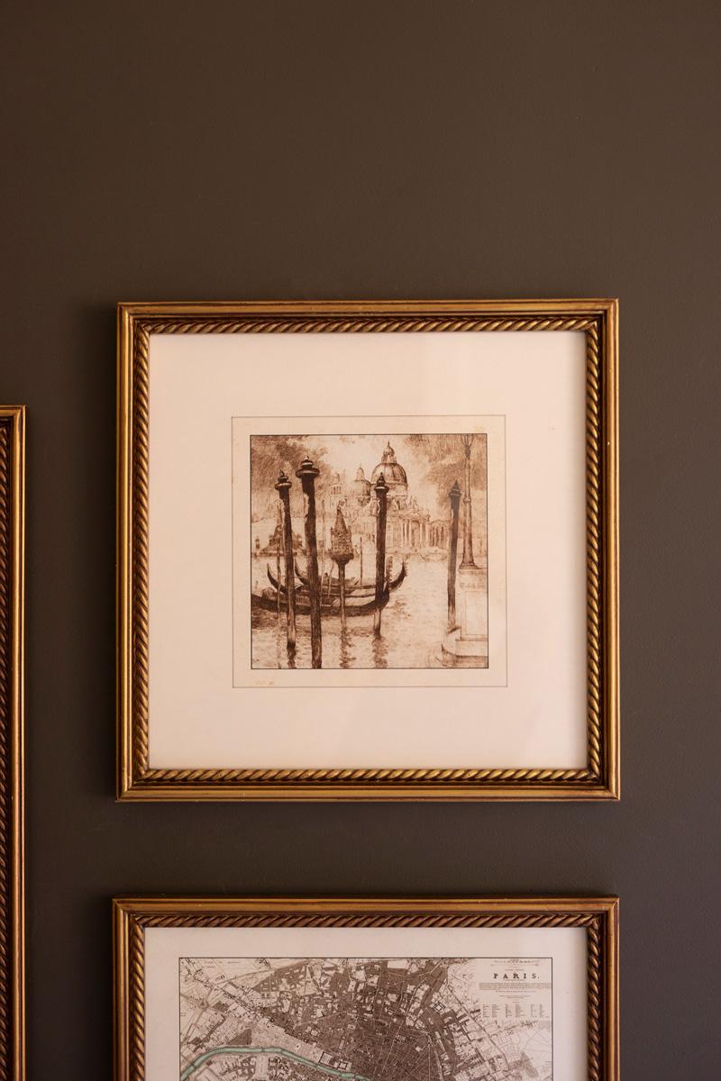 Set 5 Mixed Framed Europe Gallery Wall Prints Under Glass
