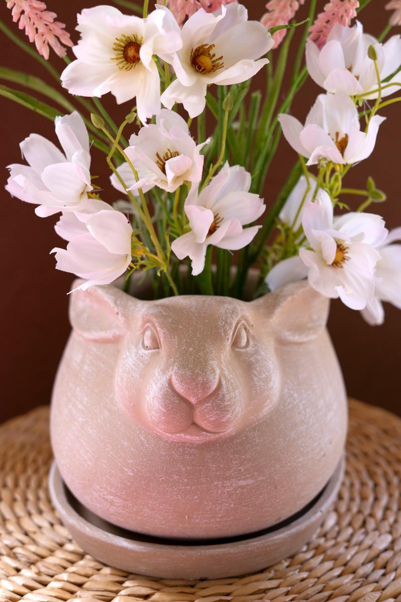 Box of 2 — Cement Easter Rabbit Planter