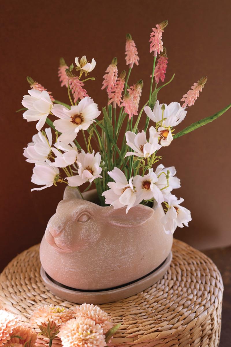 Box of 2 — Cement Easter Rabbit Planter