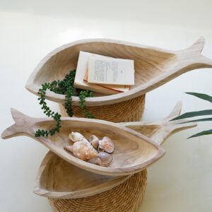 Carved Wood Fish Platters