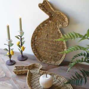 Box of 2 — Set of 2 Woven Vine Rabbit Trays