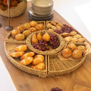 Large Woven Vine Five Piece Round Serving Set
