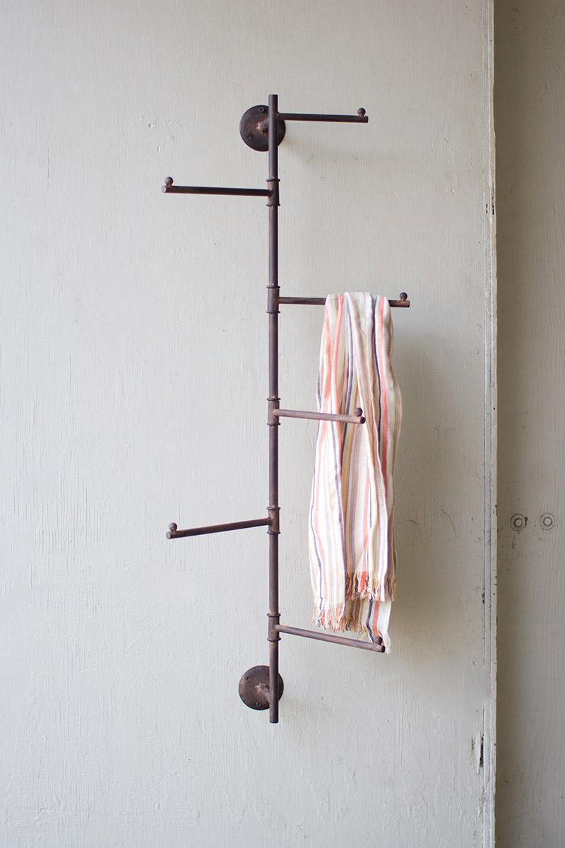 Box of 2 — Rustic Wall Swivel Coat Rack