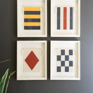 Framed Canvas Nautical Flags Under Glass