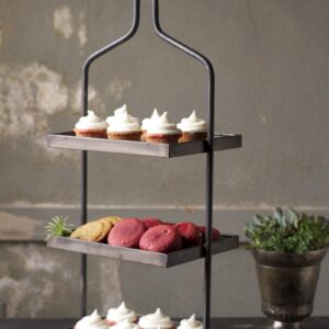Three-Tiered Metal Display, Gray