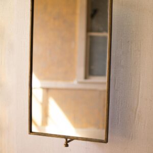 Rectangle Rotating Wall Mirror, Gold