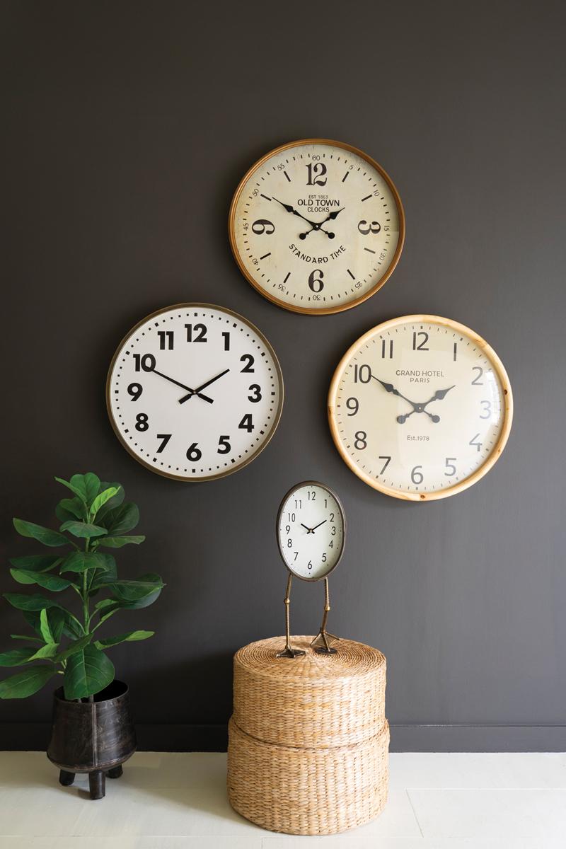Table Clock With Duck Feet, Gold