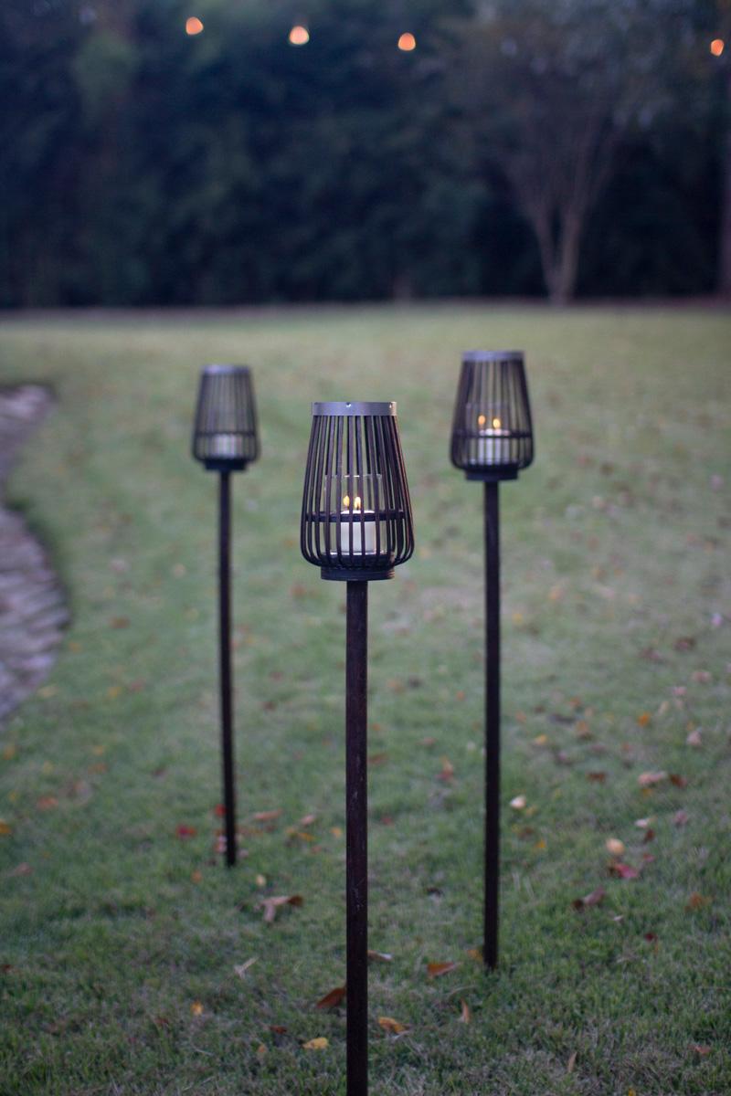 Brown Bamboo Lantern On A Stake