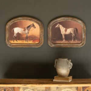 Framed Horse Prints Under Glass