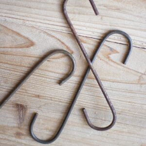 Bag Of Twelve S-Hooks 9″ Long, Gray