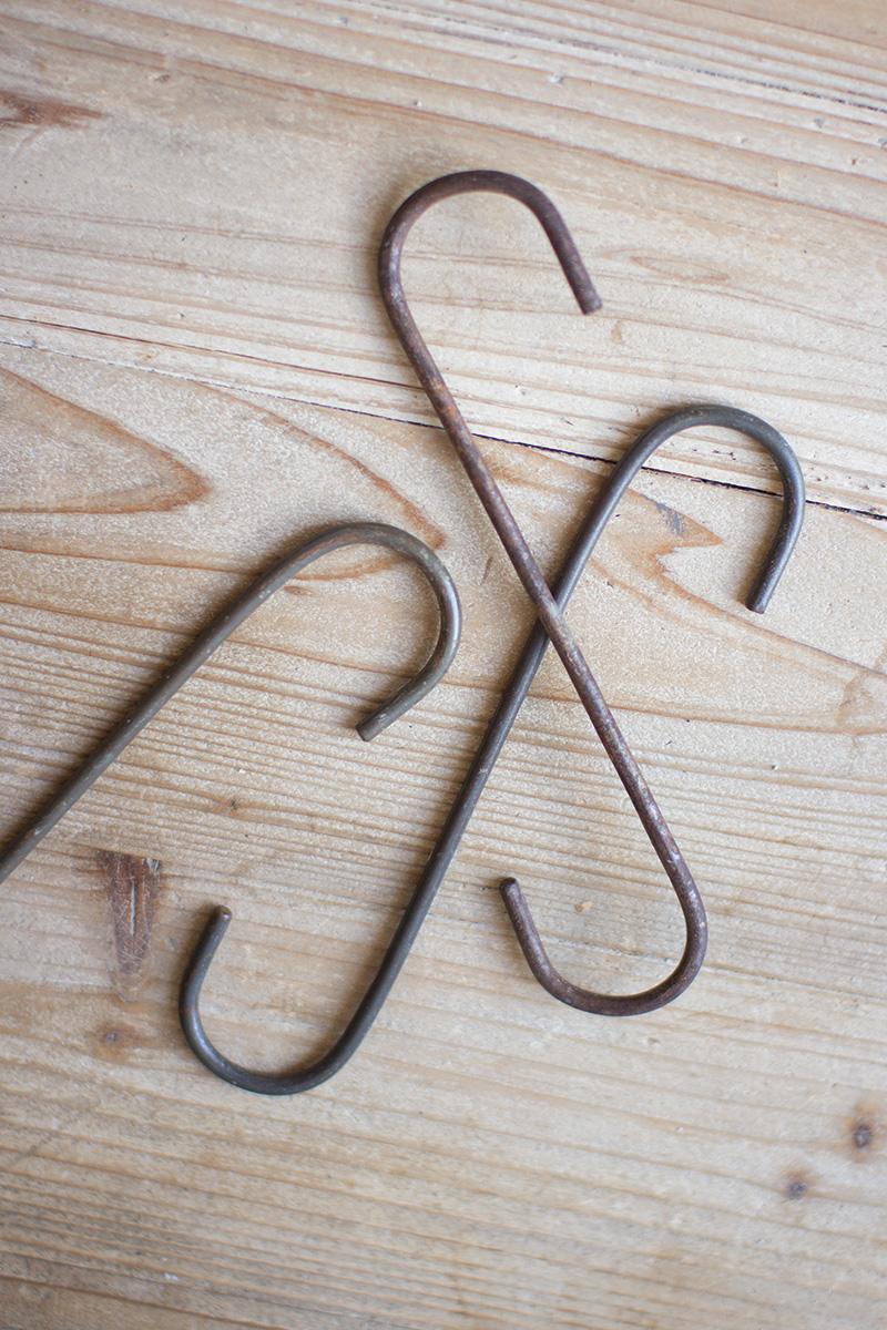 Bag Of Twelve S-Hooks 9″ Long, Gray