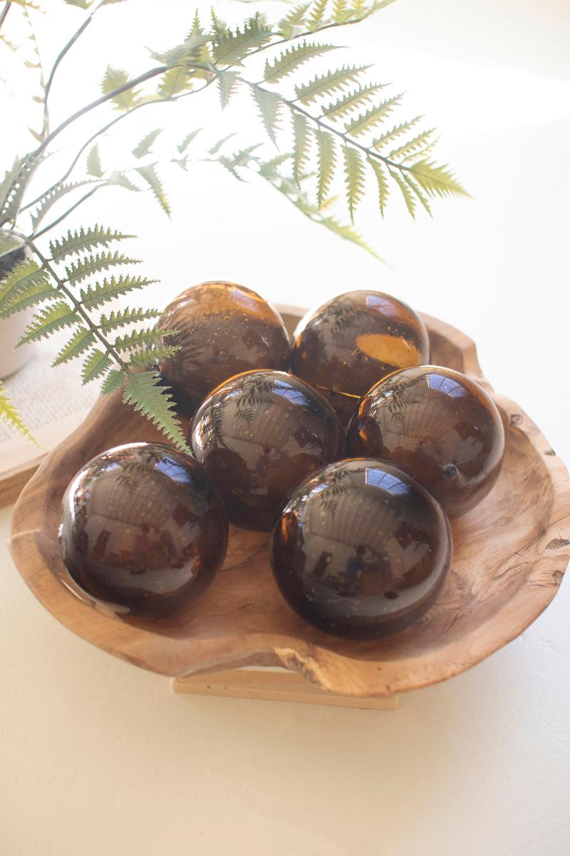 Recycled Glass Ball – Amber