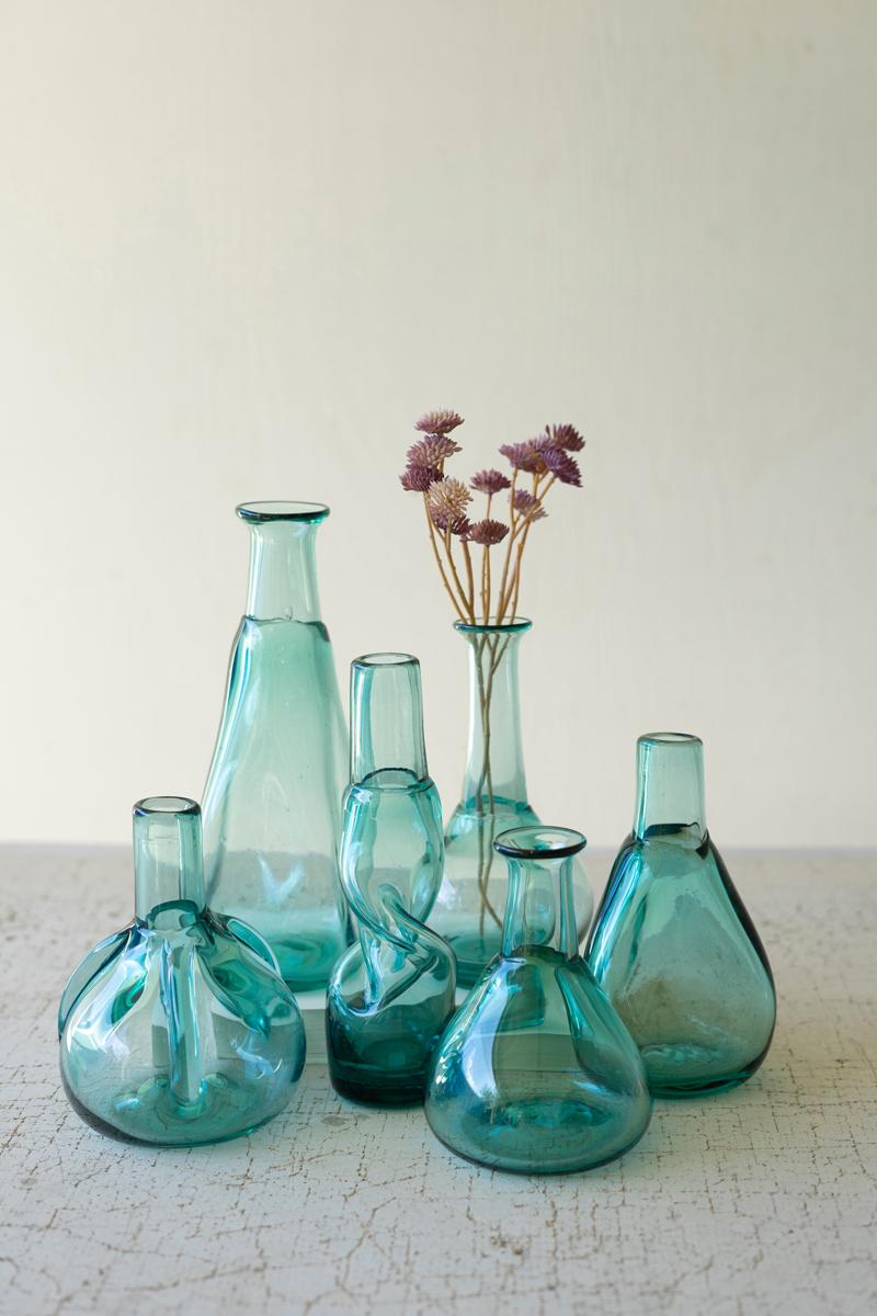 Recycled Glass, Bottle Bud Vases