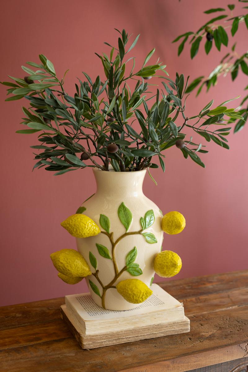 Box of 2 — Ceramic Lemon Vase