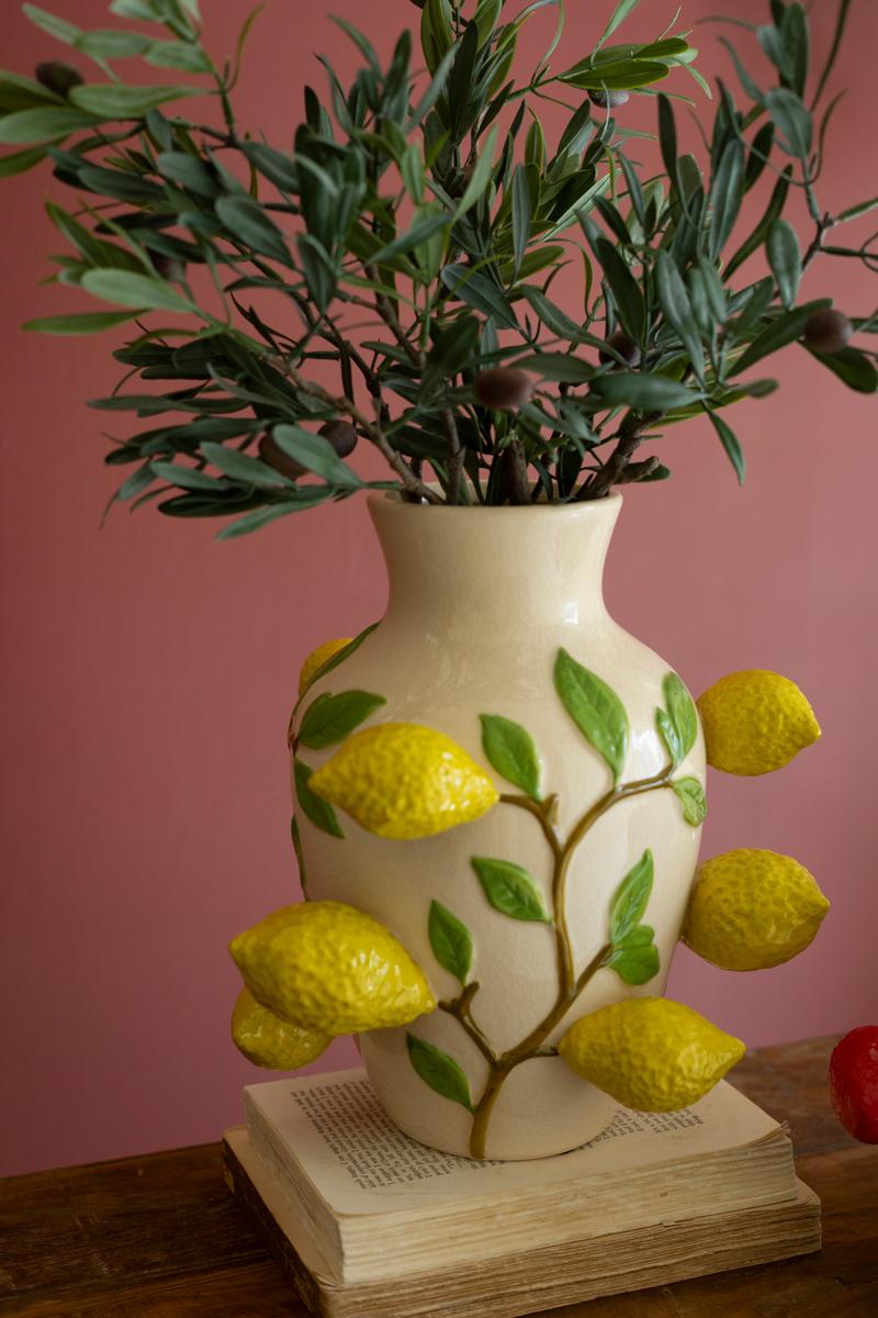Box of 2 — Ceramic Lemon Vase