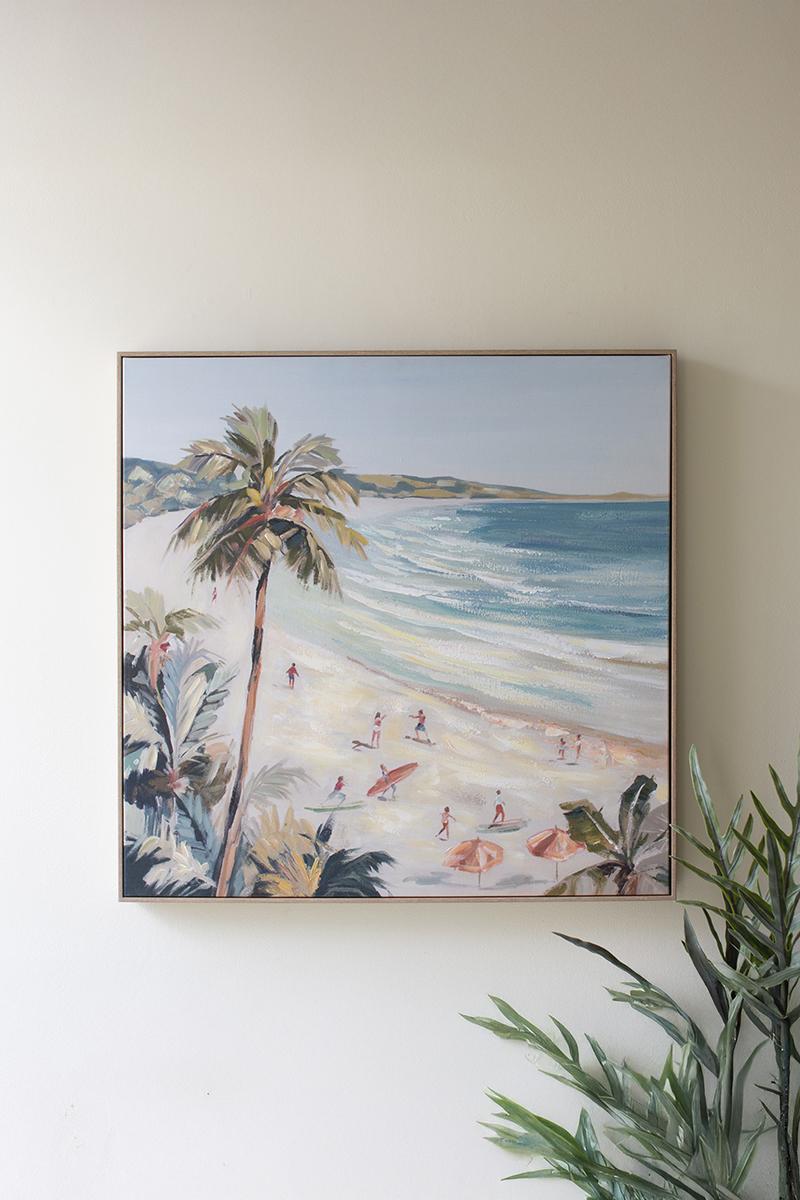 Framed Painting – Beach Scene