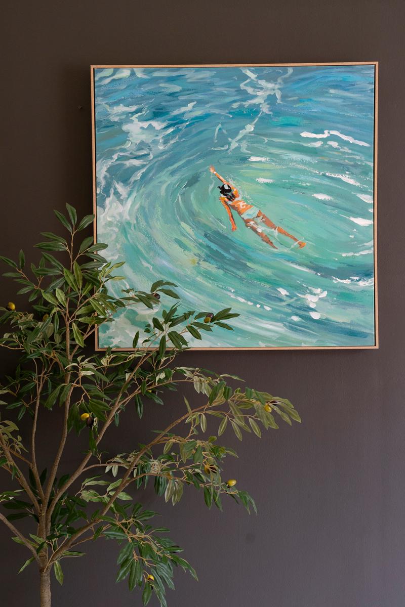 Framed Painting – Swimmer