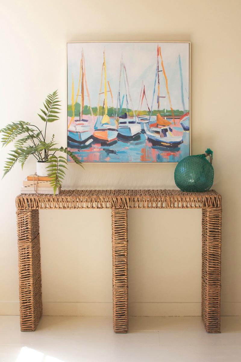 Framed Sailboat Painting