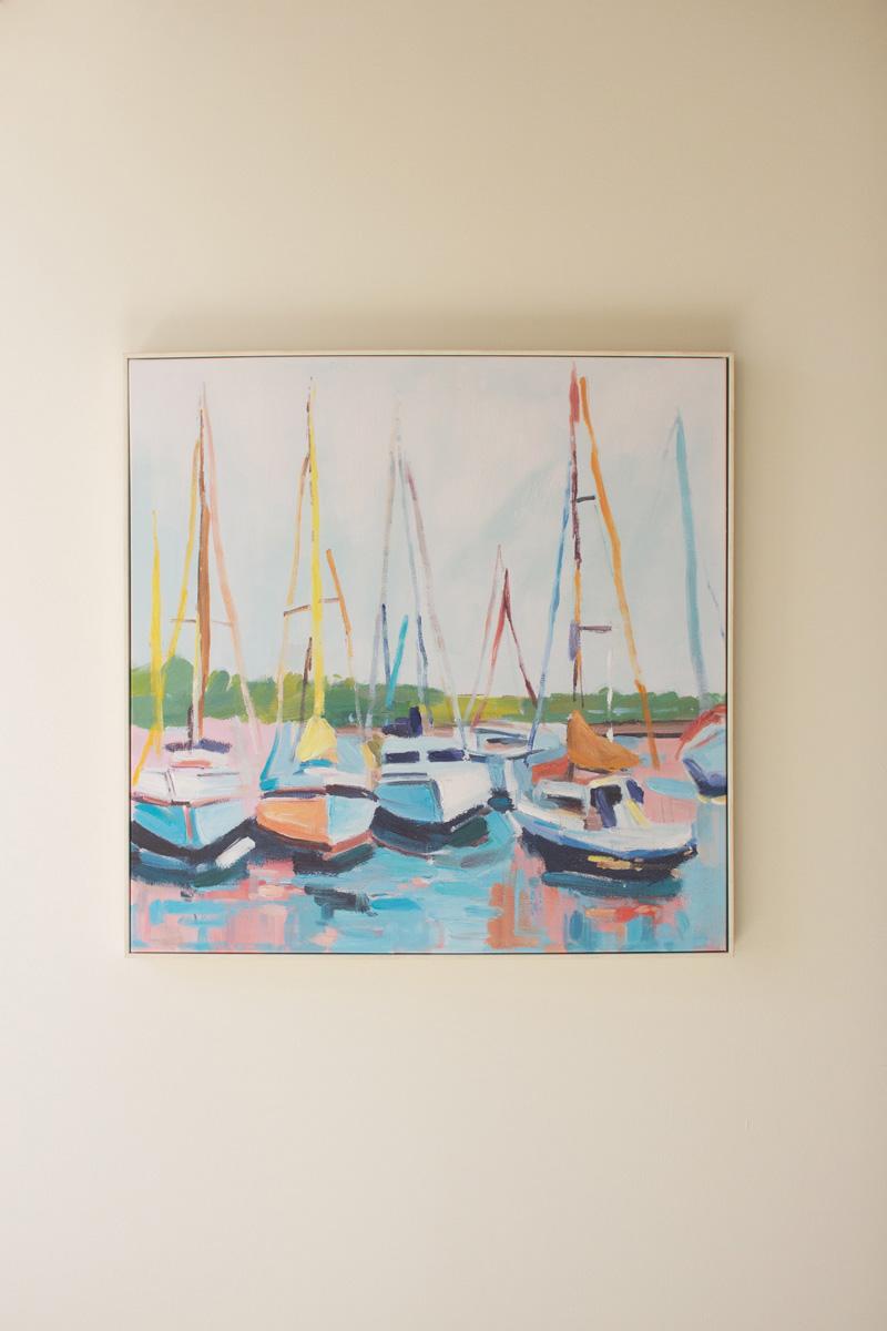 Framed Sailboat Painting