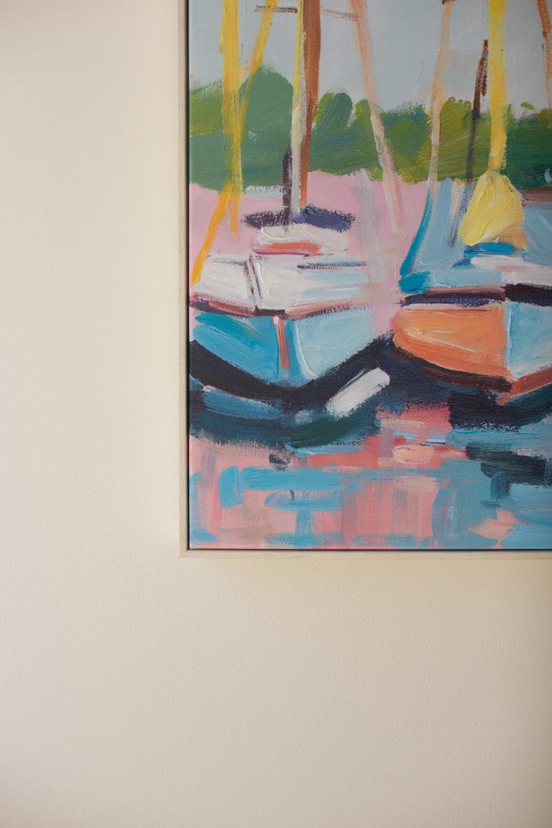 Framed Sailboat Painting