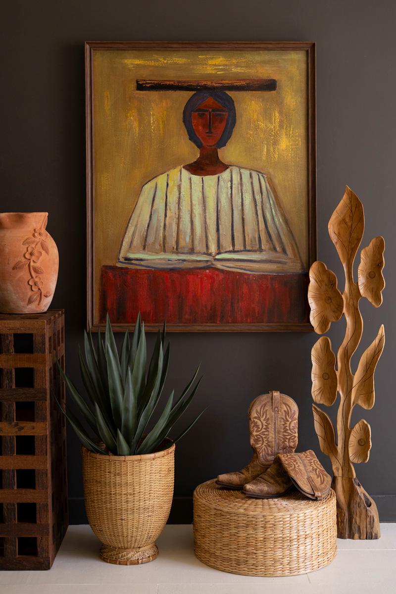 Framed Painting Southwest Woman