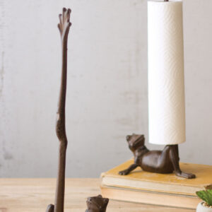 Cast Iron Frog Paper Towel Holder