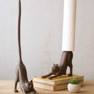 Box of 2 — Cast Iron Cat Paper Towel Holder