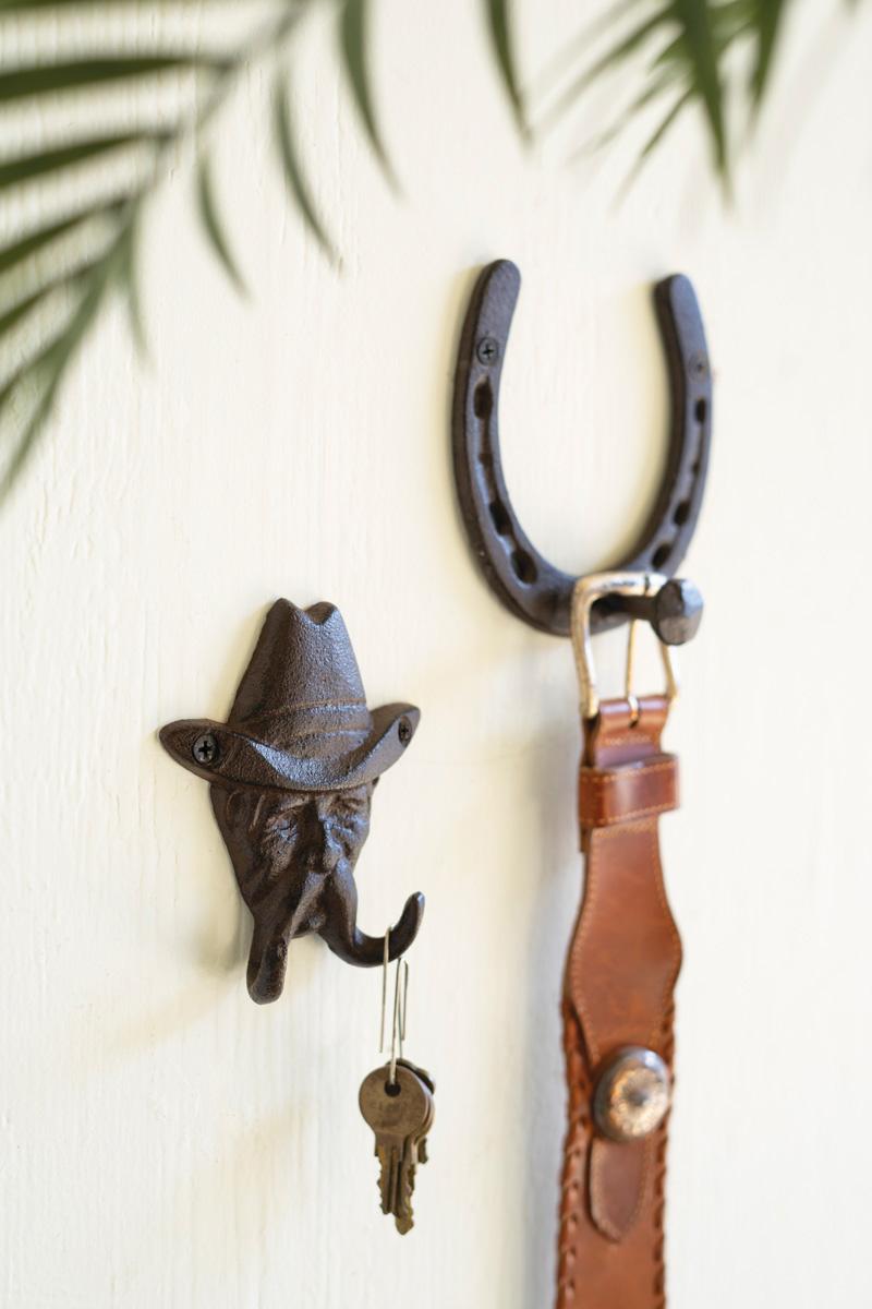 Box of 6 — Cast Iron Cowboy Hook