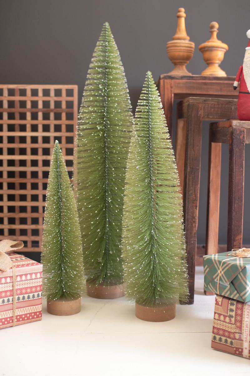 Giant Bottle Brush Christmas Trees, Green