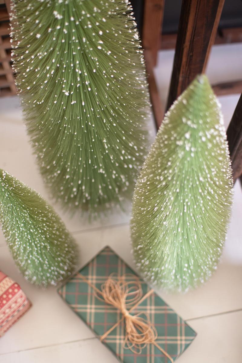 Giant Bottle Brush Christmas Trees, Green
