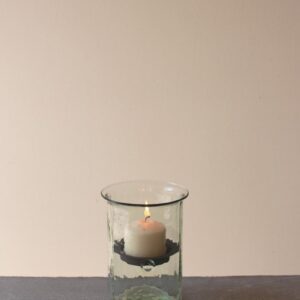 Mini Glass Candle Cylinders W Rustic Insert – Small, Clear