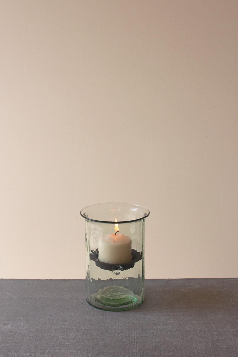Mini Glass Candle Cylinders W Rustic Insert – Small, Clear