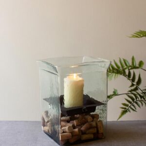 Giant Square Candle Hurricane, Clear