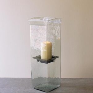 Square Candle Hurricane – Large, Clear