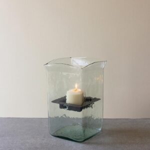 Square Candle Hurricane – Small, Clear