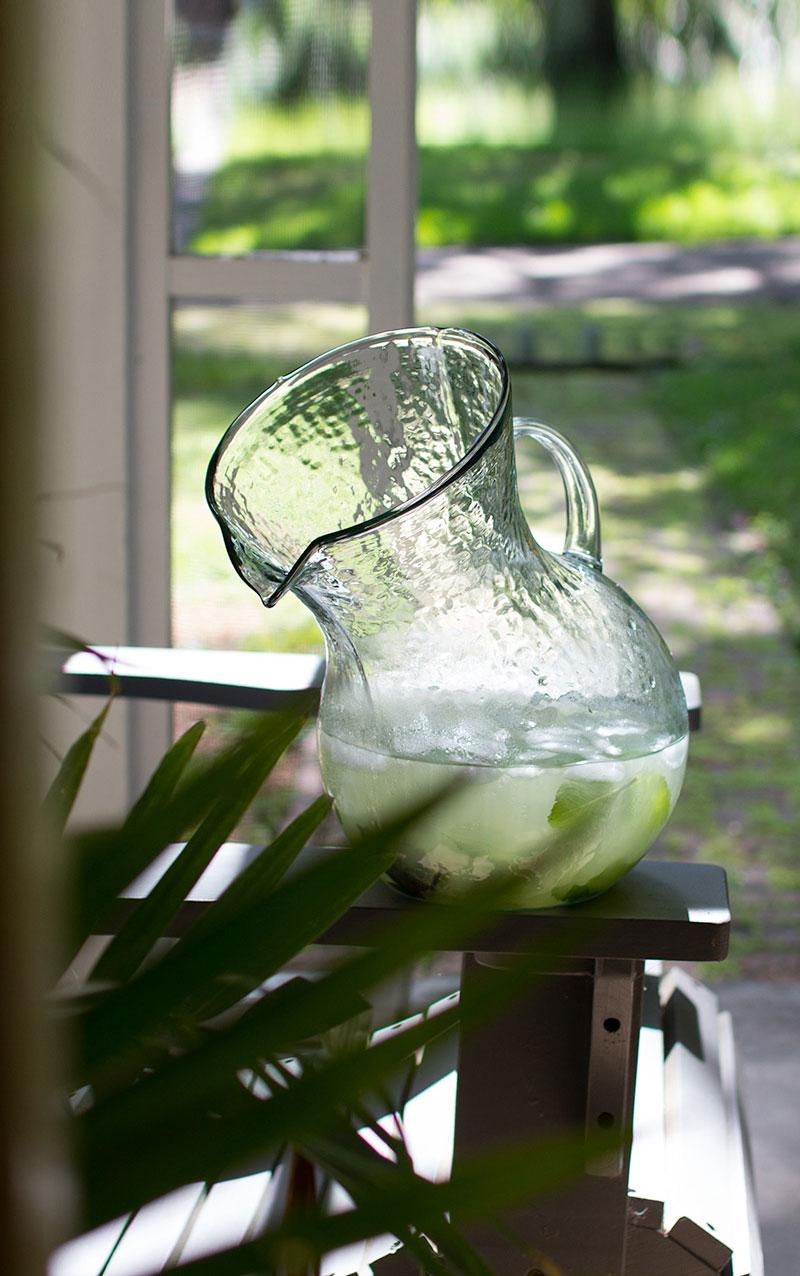 Box of 2 — Large Glass Tilted Pitcher