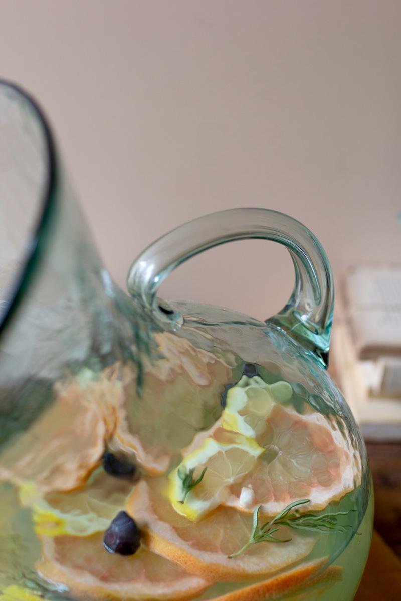 Box of 2 — Large Glass Tilted Pitcher
