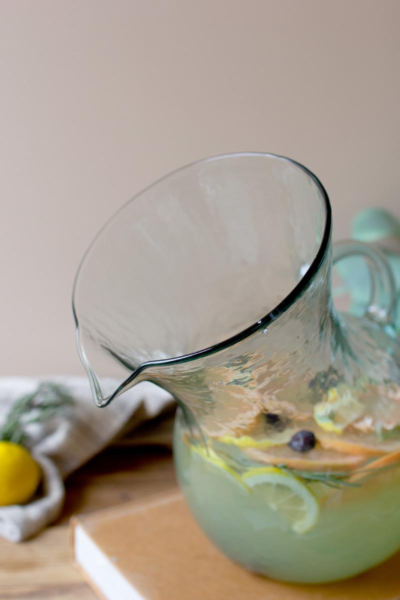 Box of 2 — Large Glass Tilted Pitcher