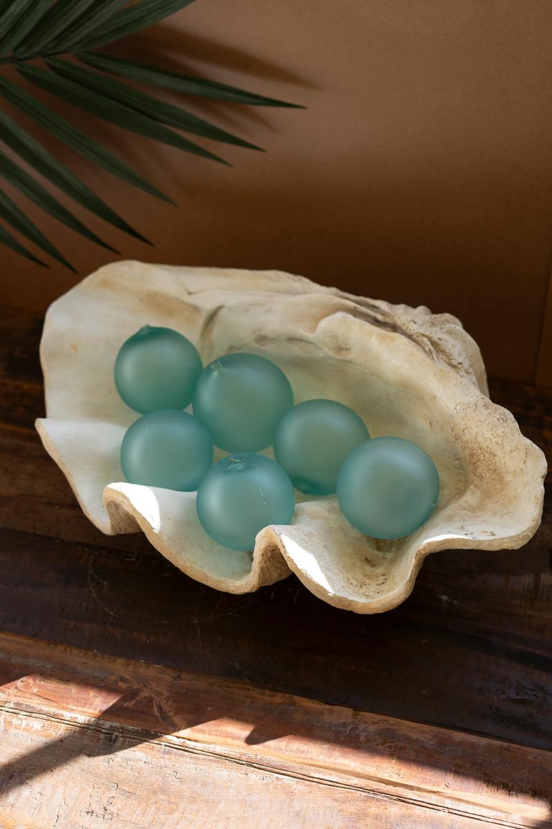 Giant Resin Clam Shell, White