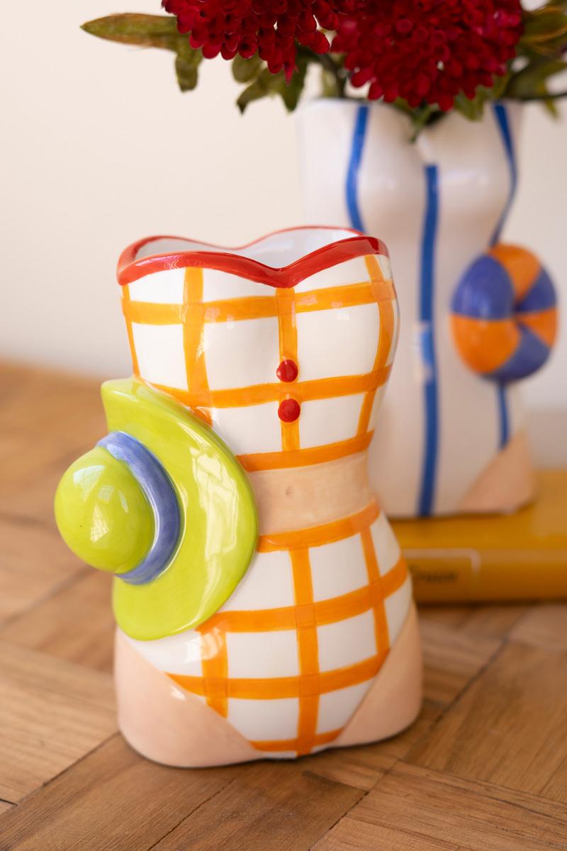 Box of 2 — Set of 2 Ceramic Swimsuit Vases
