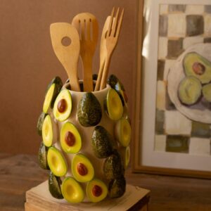 Ceramic Vase – Avocados, Multi/Green