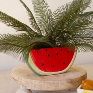Box of 3 — Ceramic Watermelon Wedge Planter