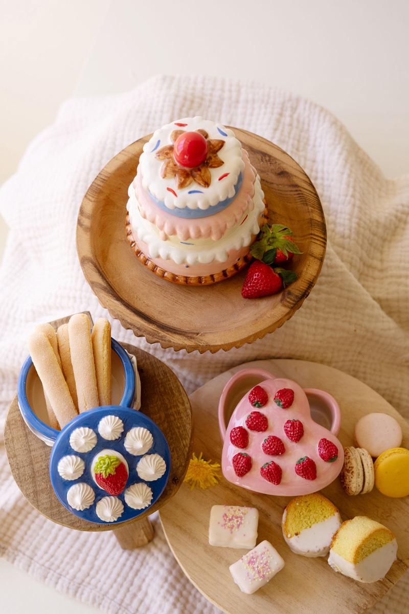 Box of 2 — Set of 3 Ceramic Dessert Boxes