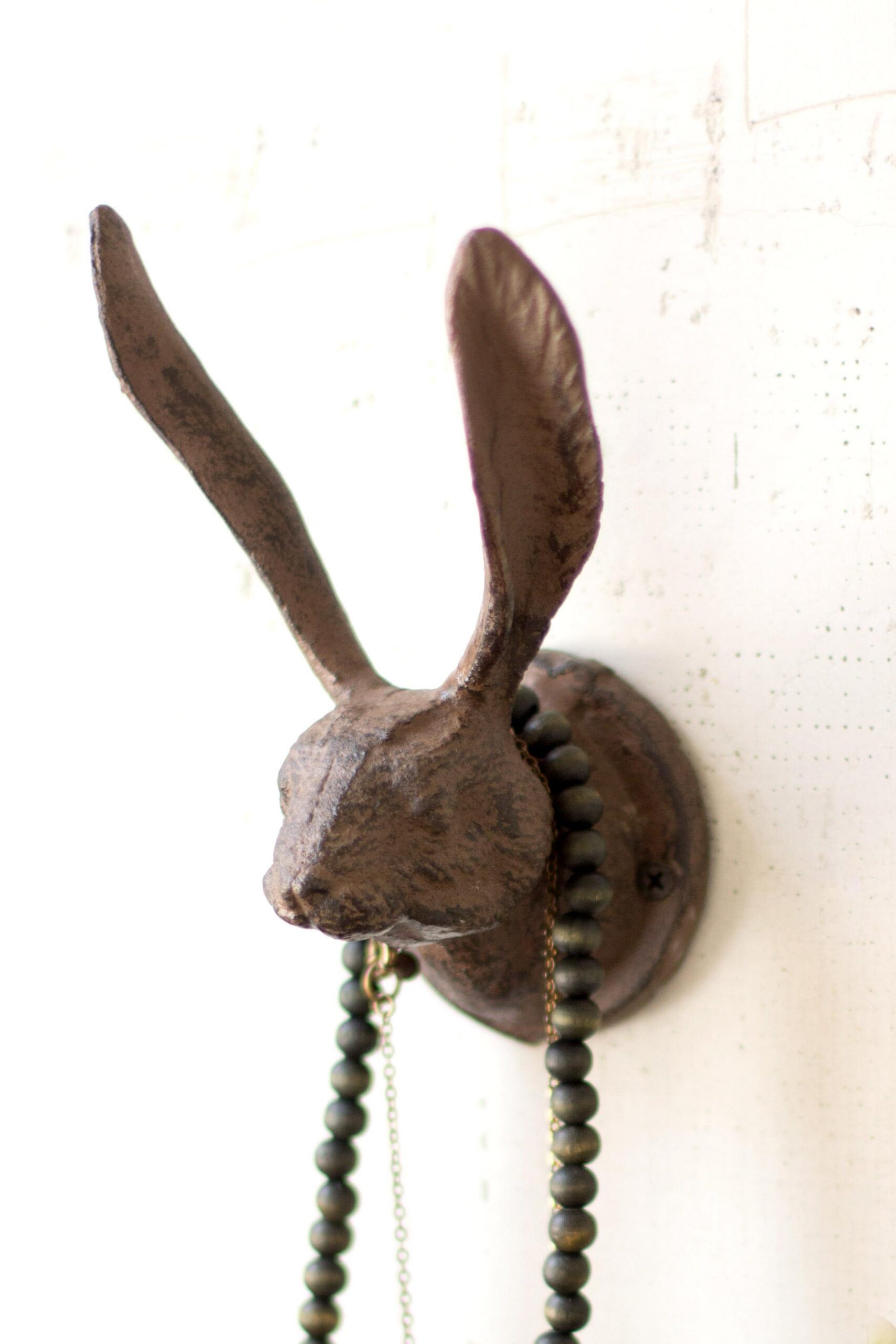 Box of 2 — Rustic Cast Iron Rabbit Wall Hook